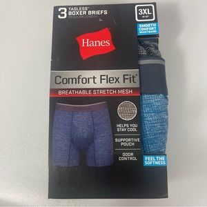 Hanes mens pack tagless boxer NIP size 3XL Comfort Flex Fit